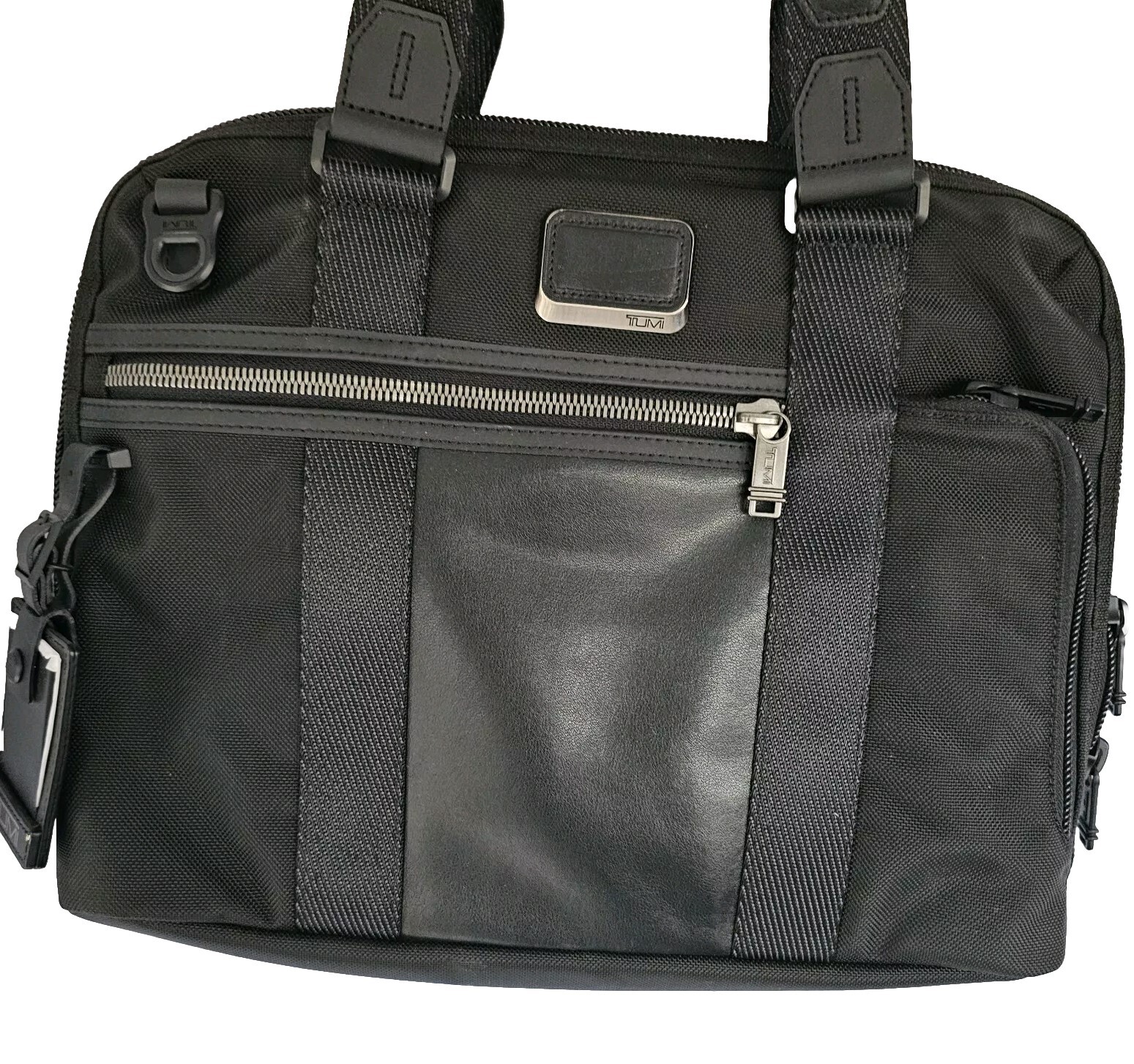 Tumi Alpha Bravo Ballistic Charleston Compact Briefcase Laptop Bag No Strap