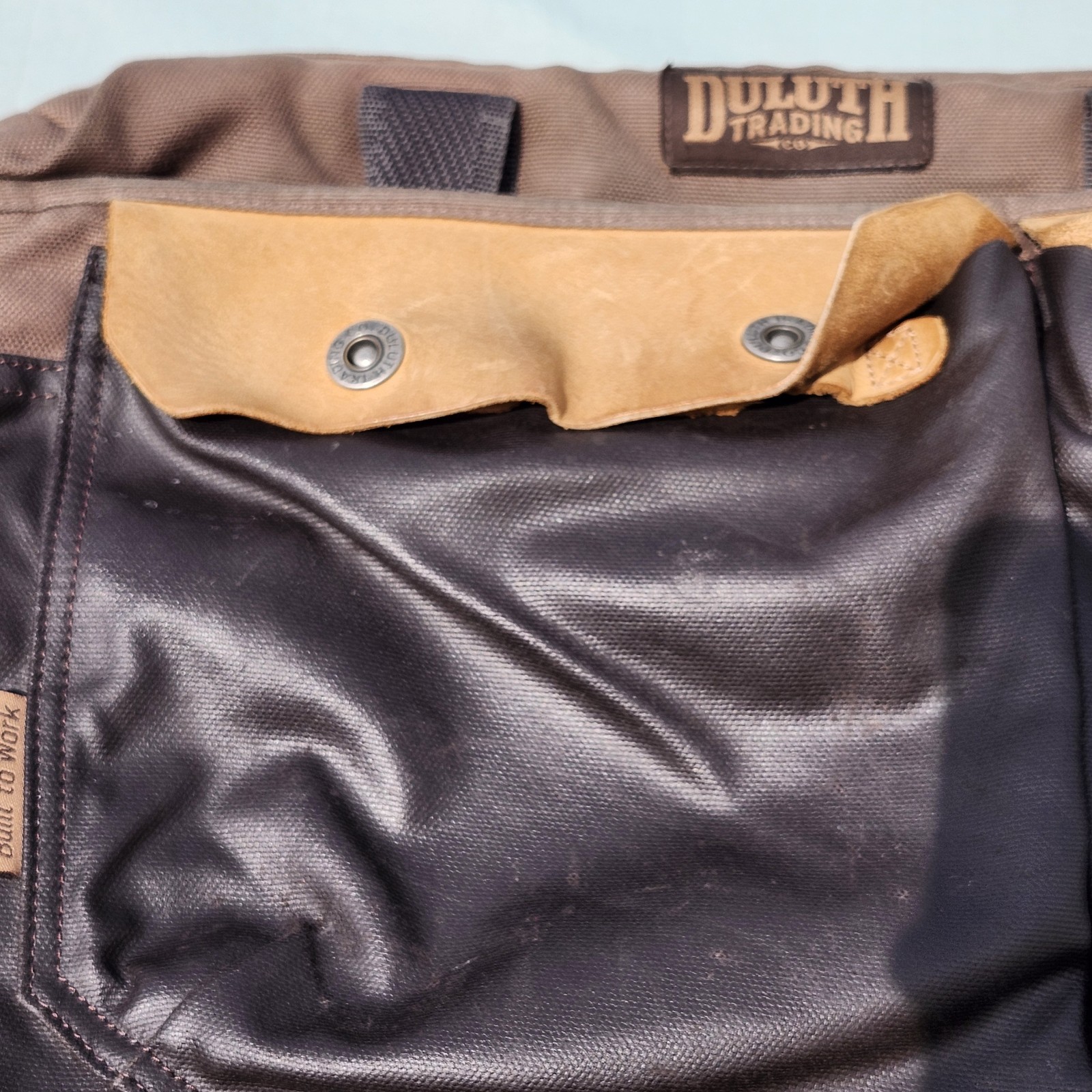 Duluth Trading Co Fire Hose Canvas and Leather Briefcase Laptop Bag