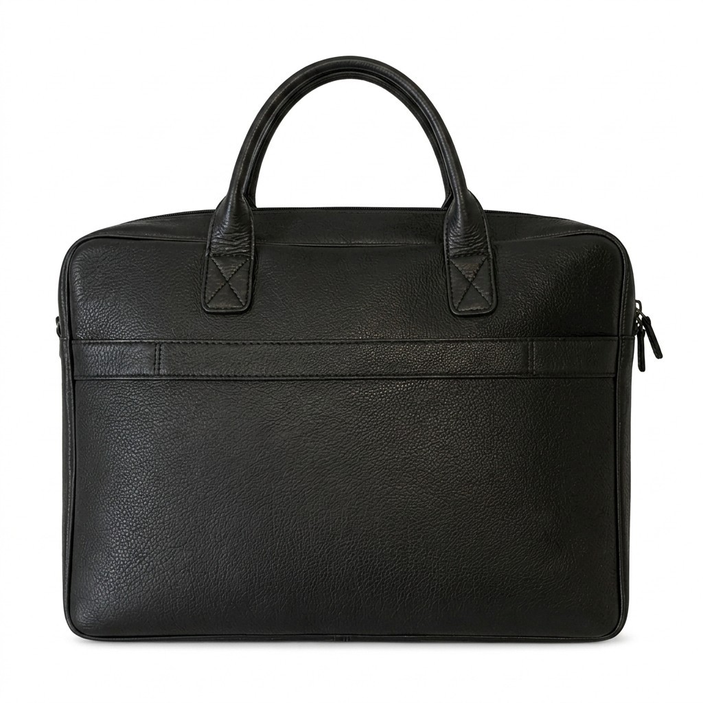Black Leather Laptop Briefcase Men Business Work Tote Office Carry Bag
