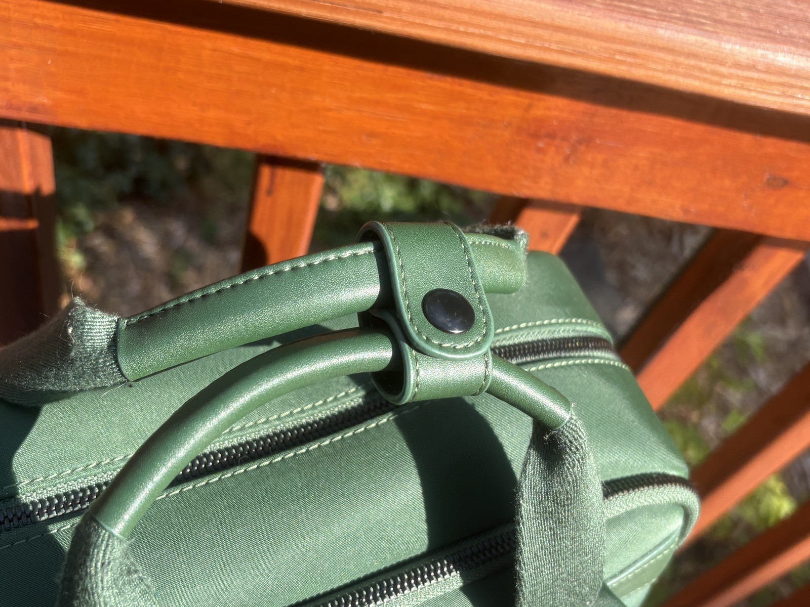 Monos Metro Backpack Juniper Green 18L Nylon Vegan Leather Trim Travel Rucksack