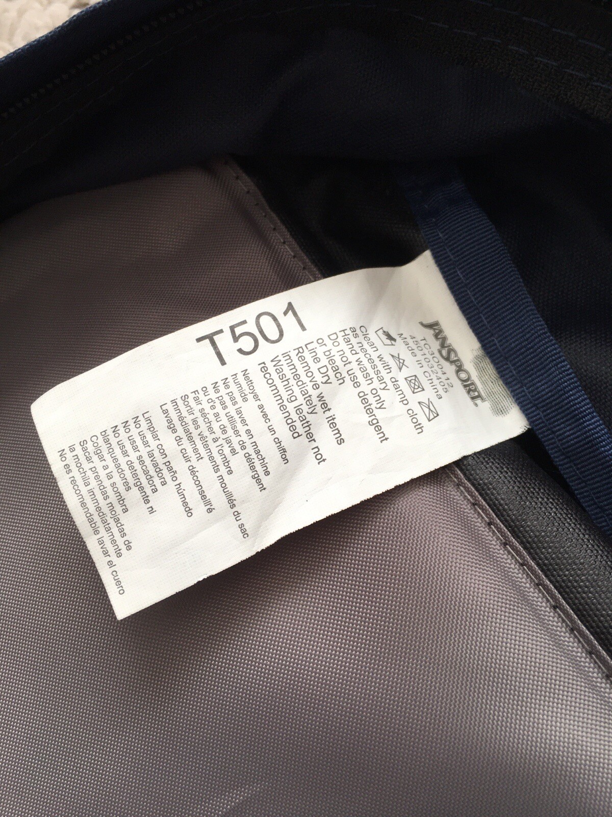 Jansport Superbreak T501 Navy Blue Classic Backpack Bag
