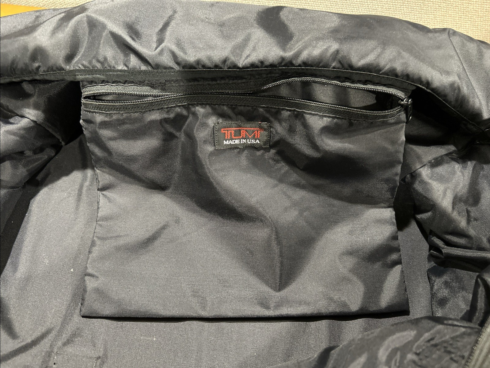 Tumi Alpha Black Ballistic Nylon Overnight Duffle Weekender Bag Made in USA Used