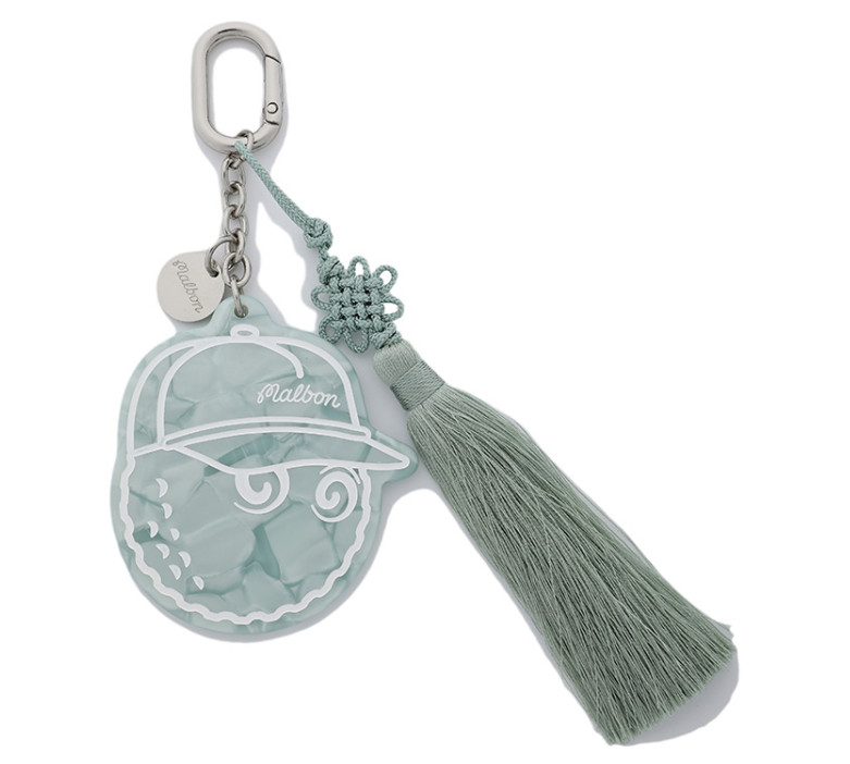 Malbon Golf Seoul Bucket Charm Mint Green Limited Name Tag Keychain Korea