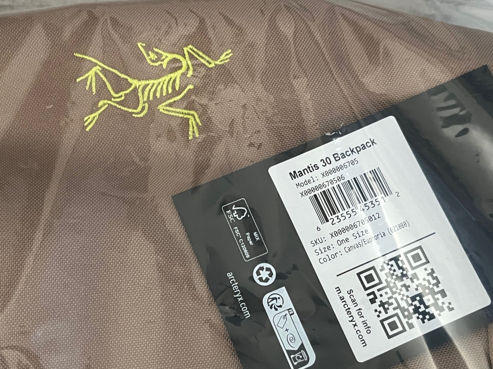 NWT Arc’teryx Canvas Euphoria Mantis 30 Trekking Hiking Backpack