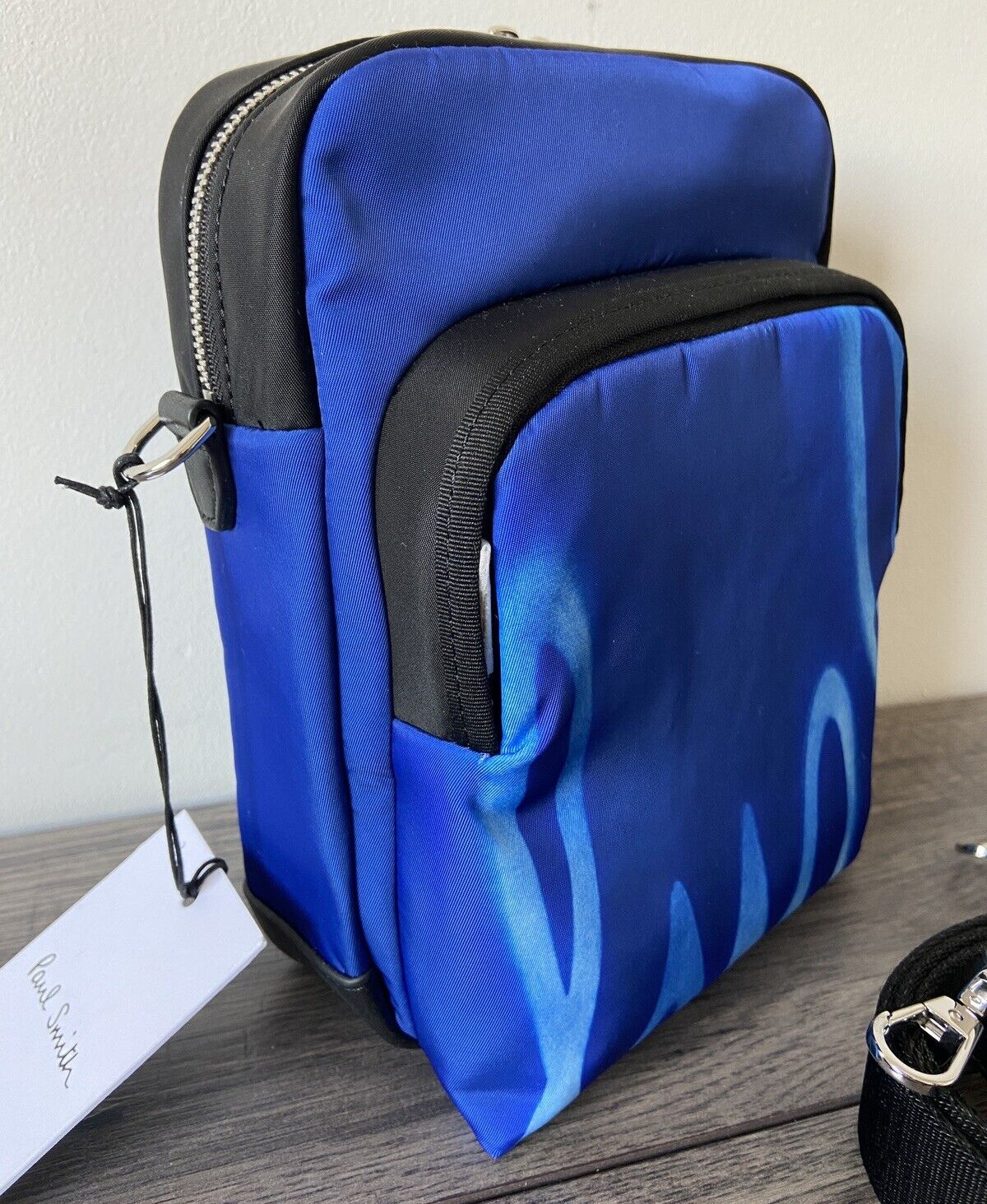 PAUL SMITH SPRAY LOGO CROSSBODY FLIGHT BAG RETAIL BNWT