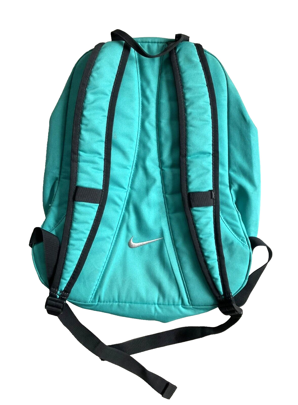NIKE Blue/Green ATHLETIC BACKPACK Swoosh Travel Hike School Track Gym Gear Bag