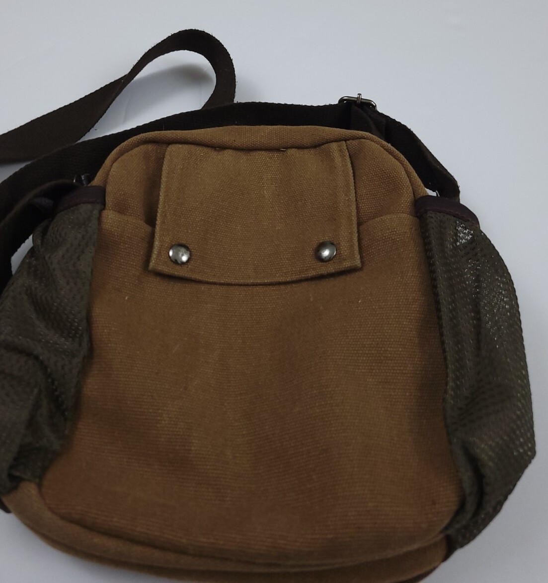 Vintage Canvas Shoulder Side Bag Tech Multi Pocket Travel Sport Cargo 90s Vtg