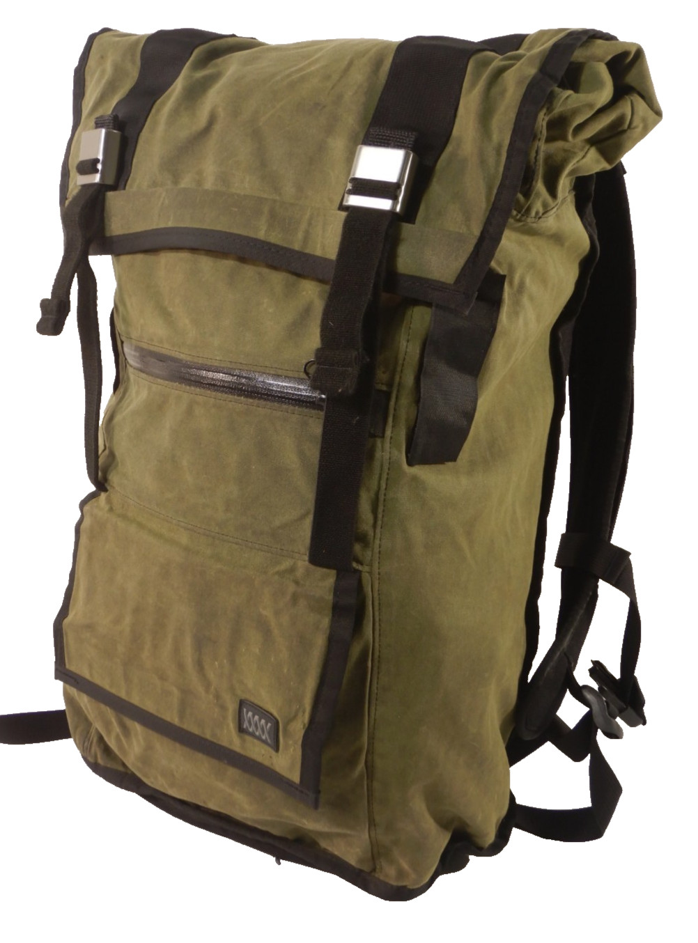 Mission Workshop Fitzroy Green Waxed Canvas Pack Backpack