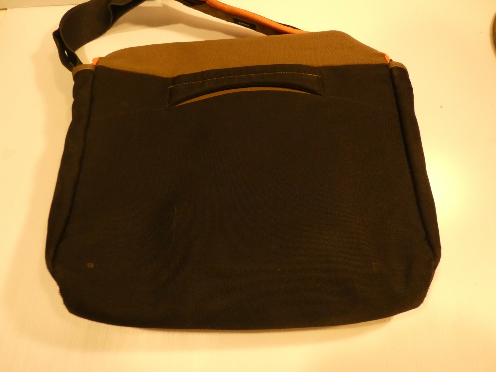 Crumpler Flap Top Laptop Messenger Bag, Tan/Black/Orange