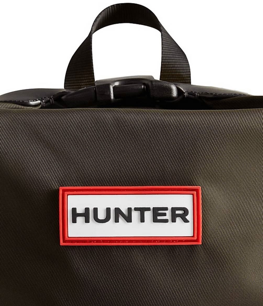 Hunter Unisex Nylon Mini Topclip Backpack – Dark Olive Green