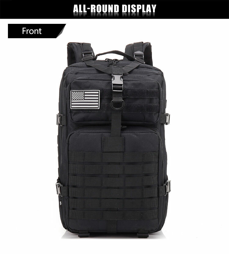 Tactical Backpack 45L Large Rucksack 3 Day Outdoor Military Bag Travel Hiking US