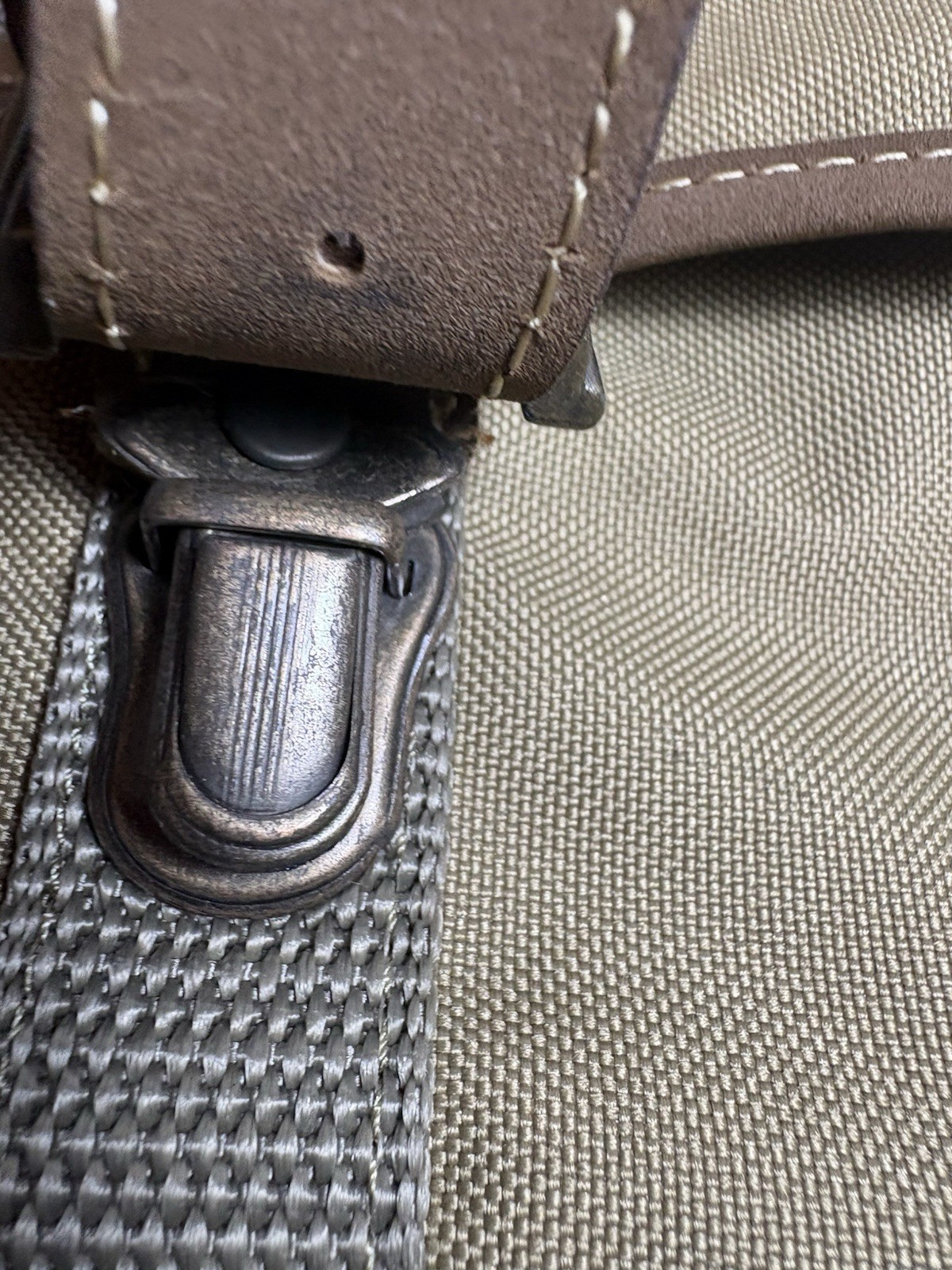 Field & Stream Khaki Canvas Crossbody Bag Utility Outdoors Travel Satchel