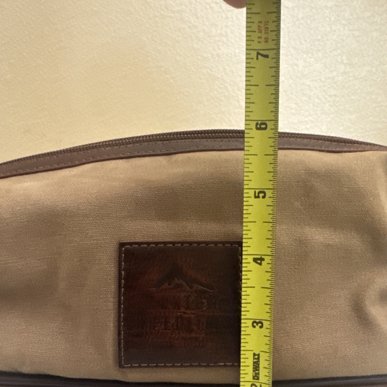 Buxton Brown Expedition Leather Toiletry Shave Bag Zippered 2 Compartment