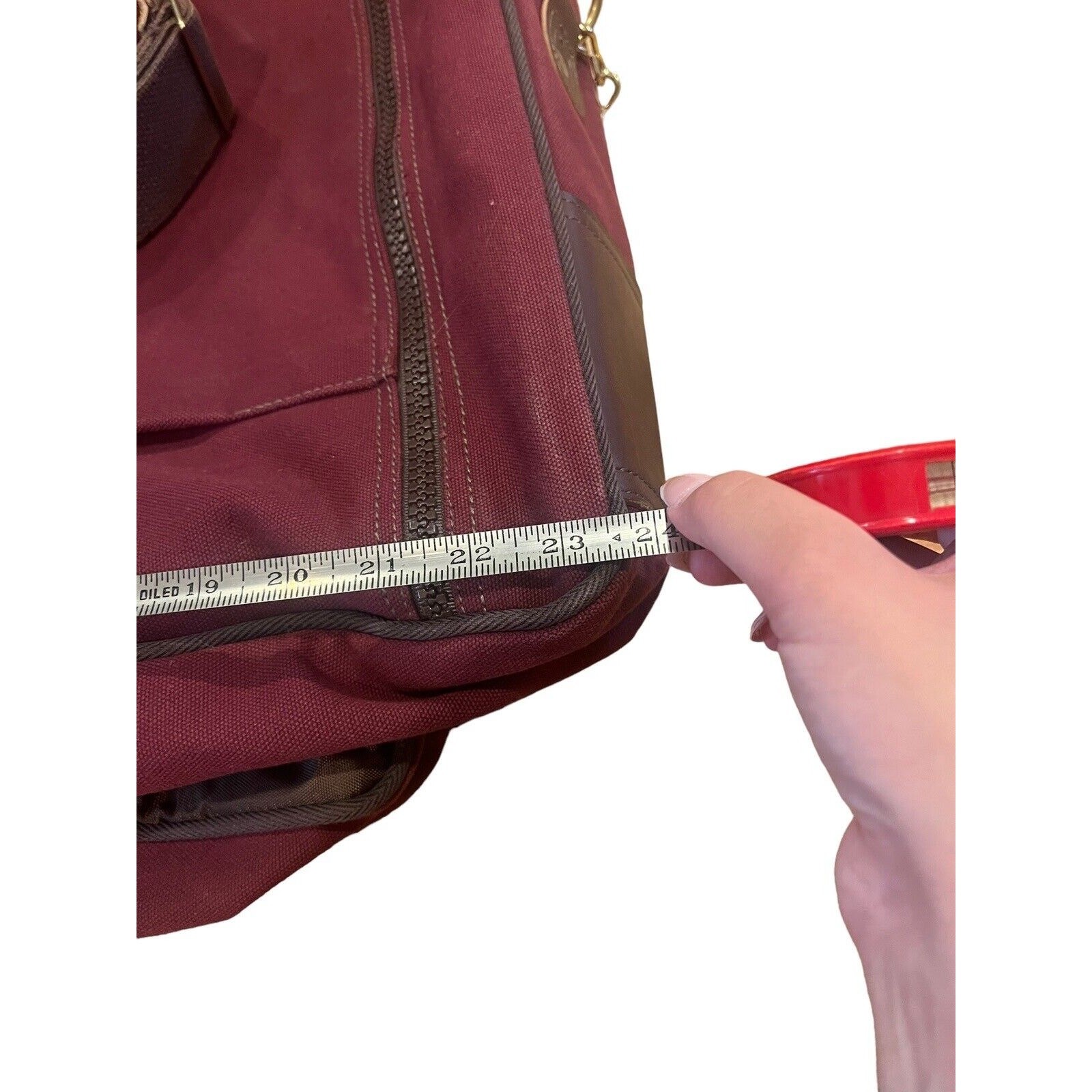 Duluth Pack Sportsman’s Garment Bag In Waxed Canvas Burgundy EUC