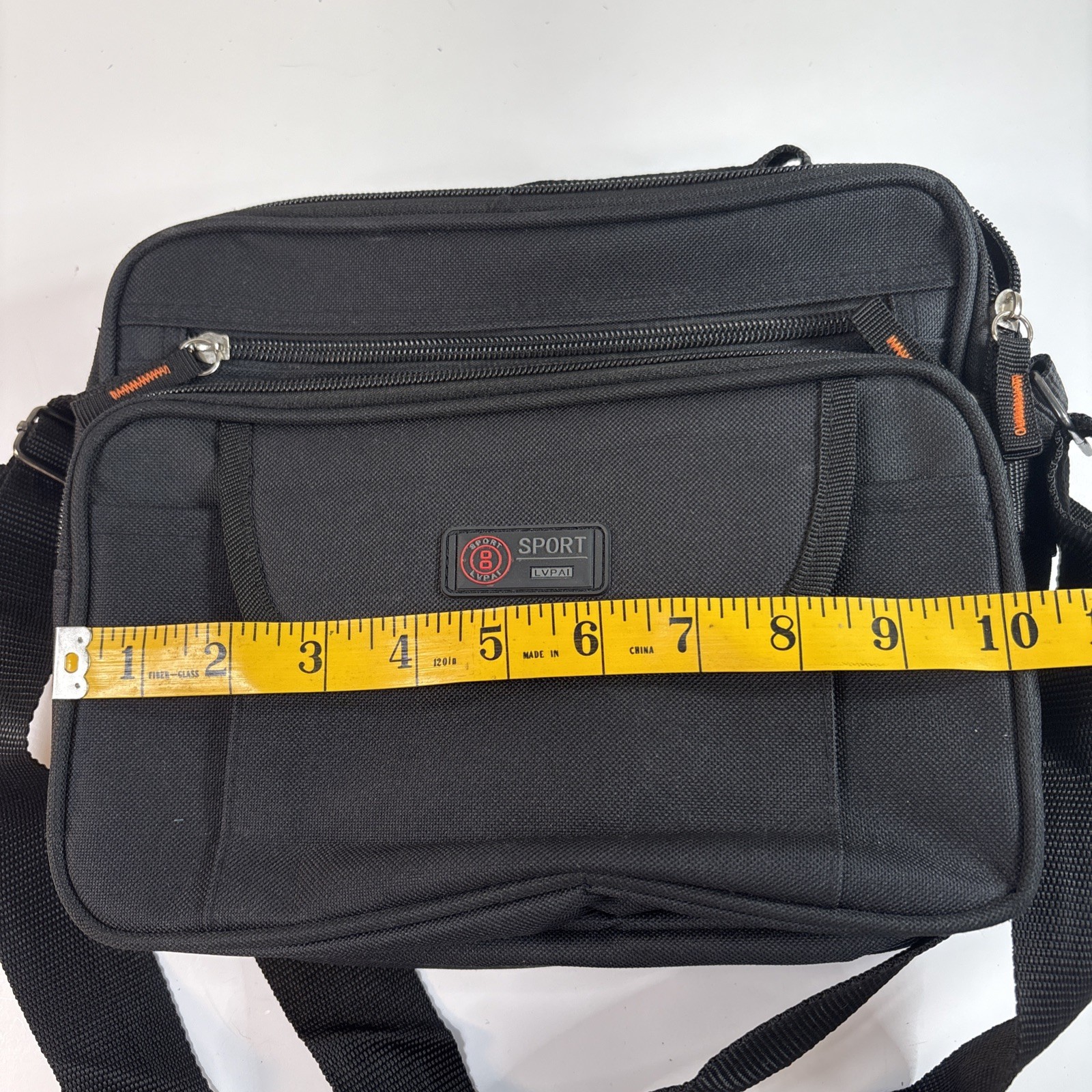 10” Black Men Waterproof Messenger Shoulder Satchel Business Tool Bag Storage