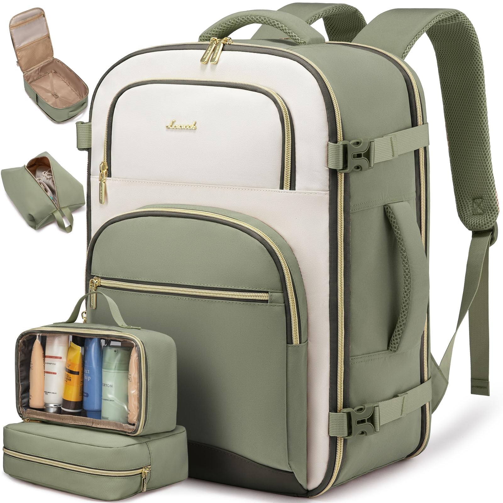 40L Carry On Backpack for Women, Waterproof TSA Personal Item Laptop Bag