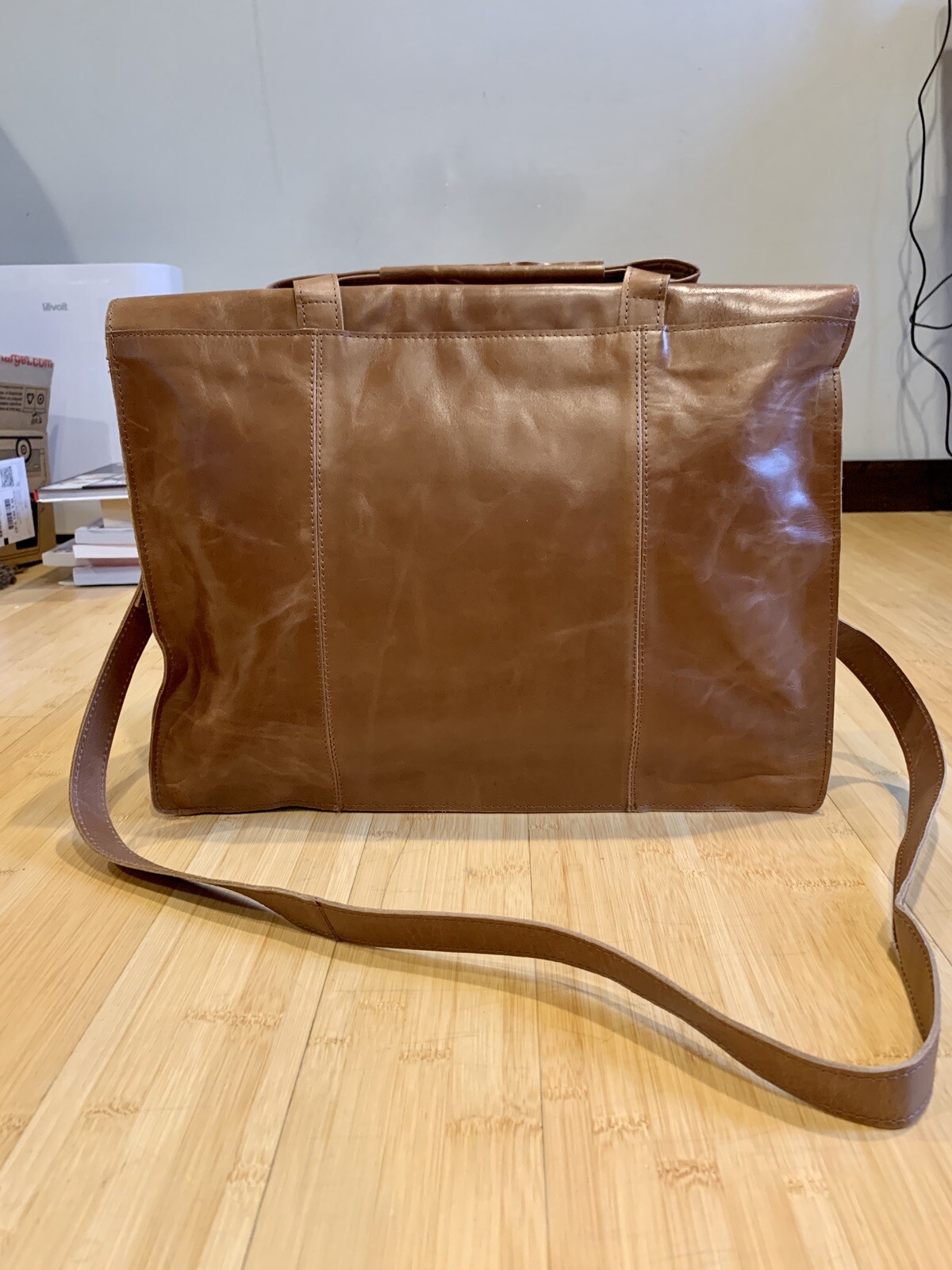 ASOS Leather Messenger Bag | Fit 16” MacBook Pro