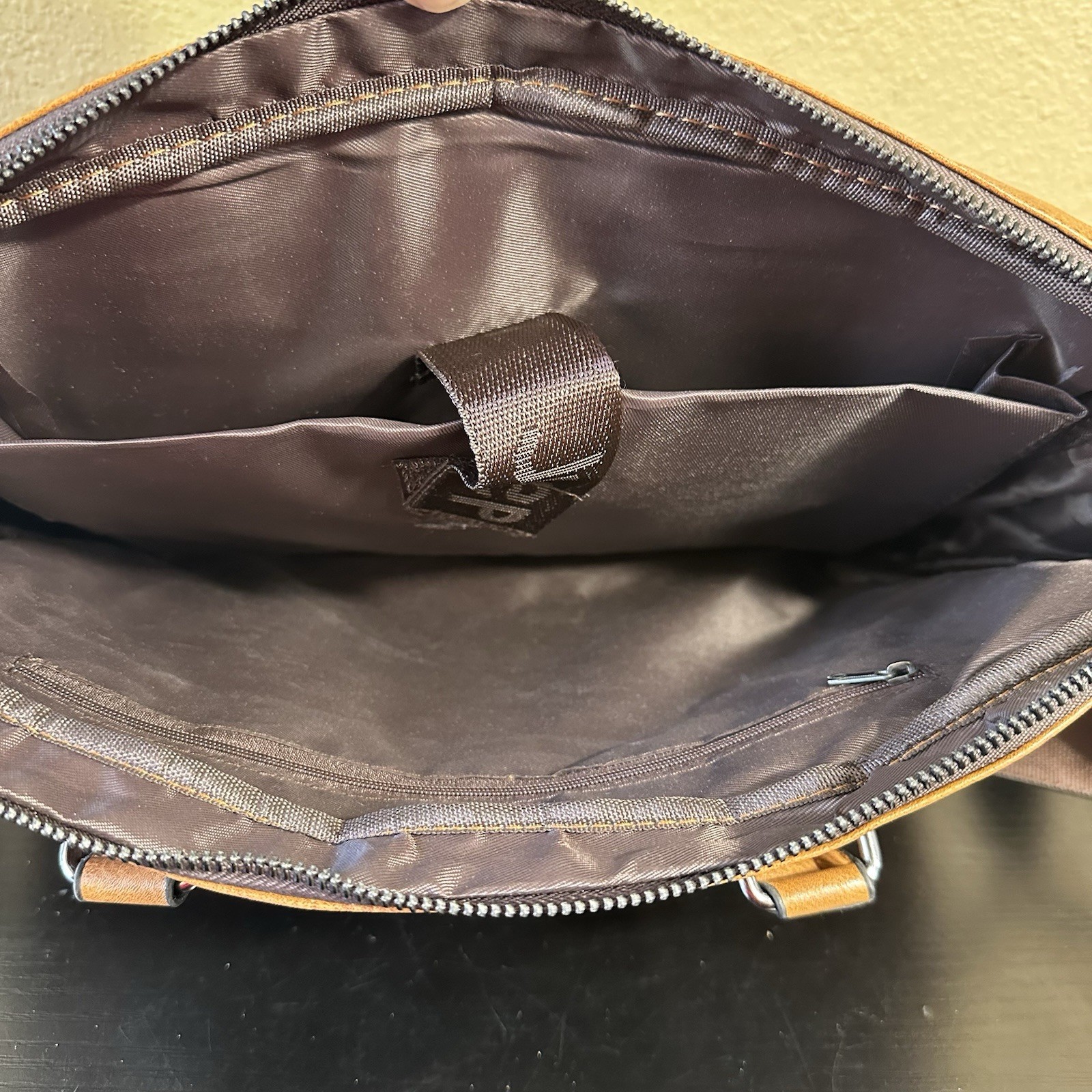Jeep Buluo Leather Laptop Messenger Bag Briefcase Brown 15″x11″