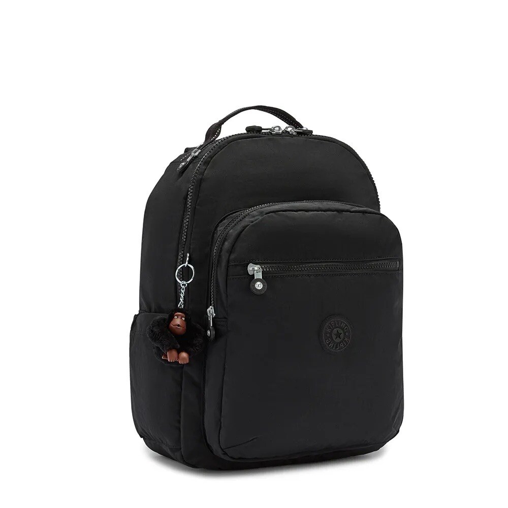 Size (13.75 X 17.25 X 8.25)- Kipling Seoul Go Laptop Backpack, Black Tonal.