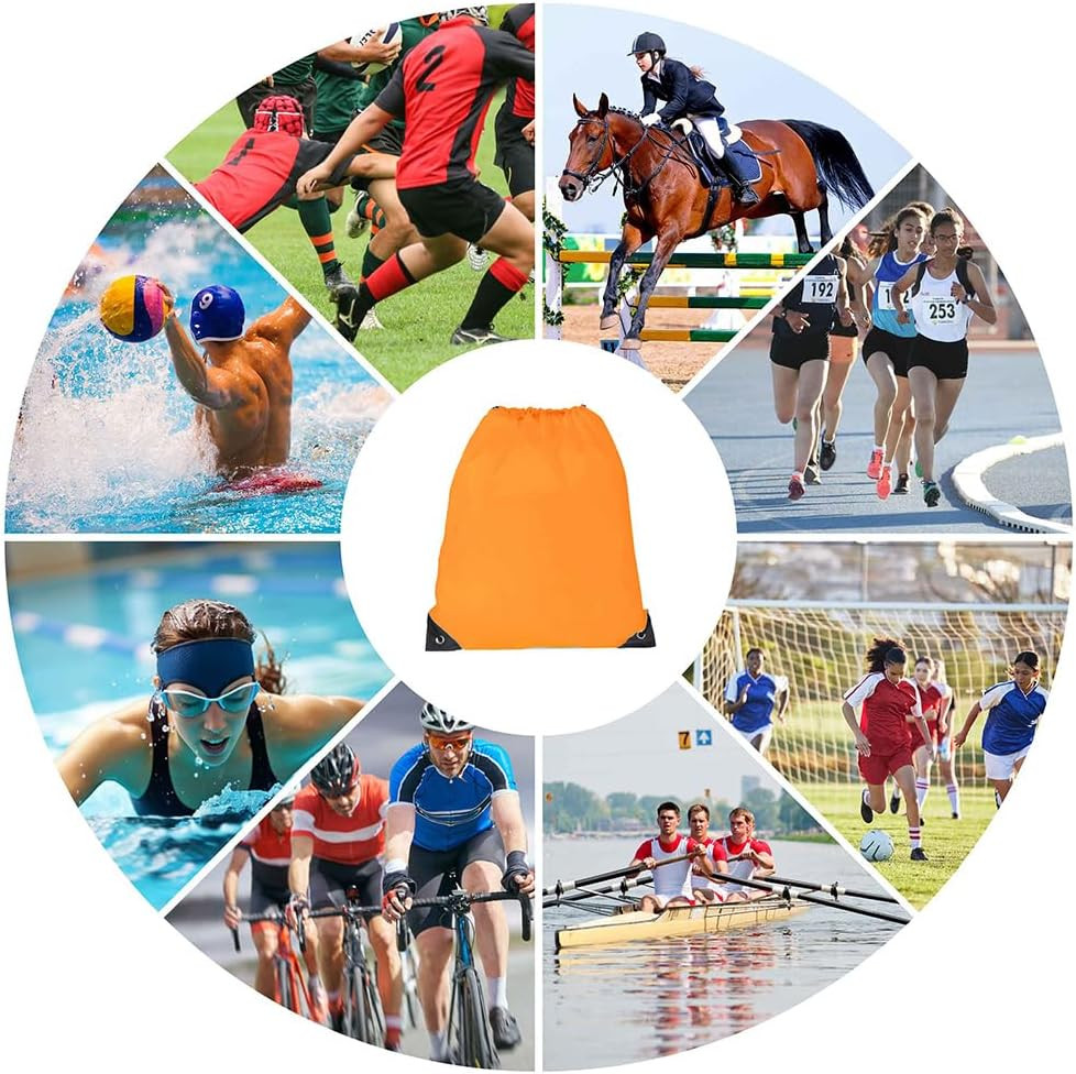 40 Pcs Drawstring Bags, Bulk Drawstring Backpack, Nylon Cinch Draw String Sport