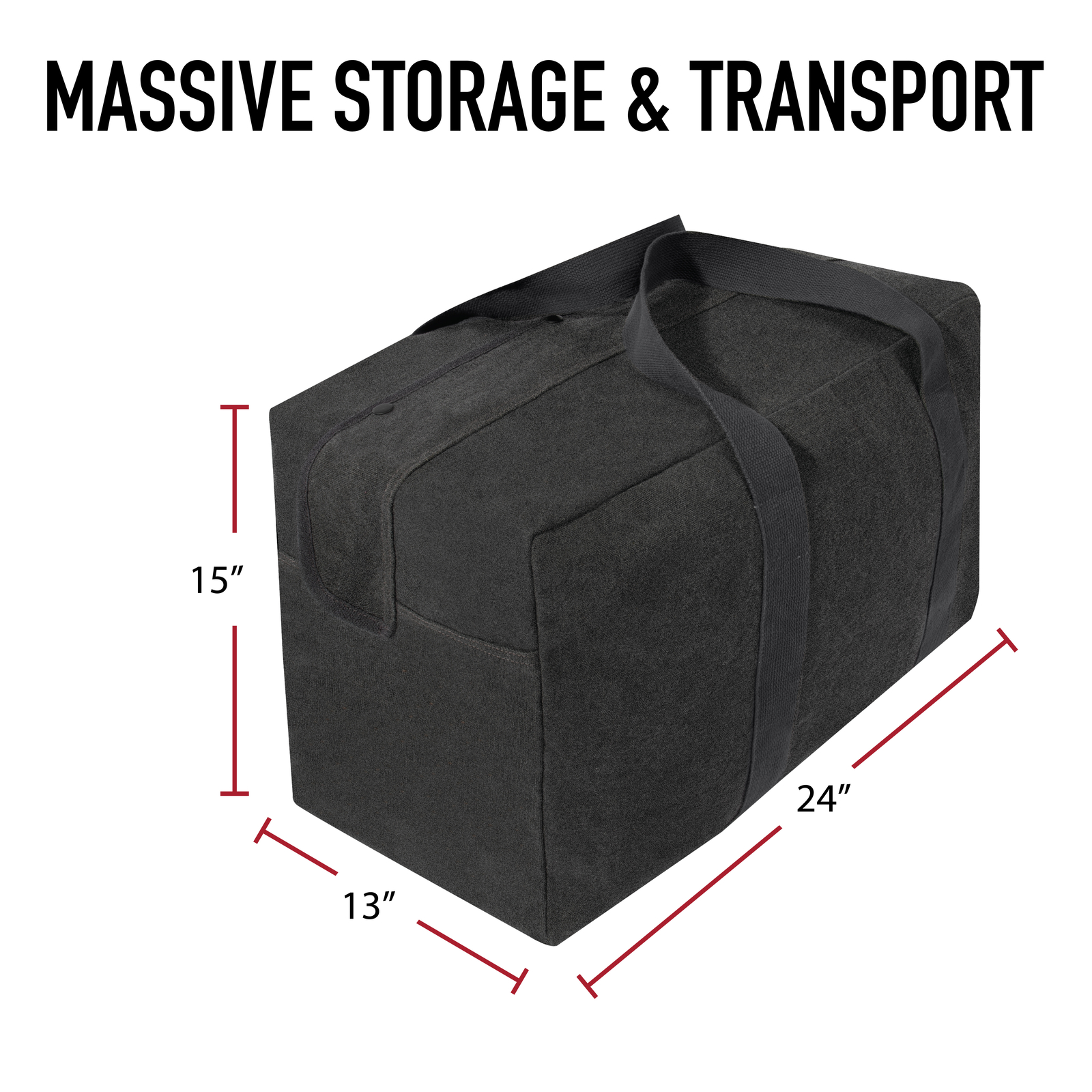 Canvas Parachute Cargo Bag In Work Brown 24″x15″x13″ – Twin Handle Duffle Bag