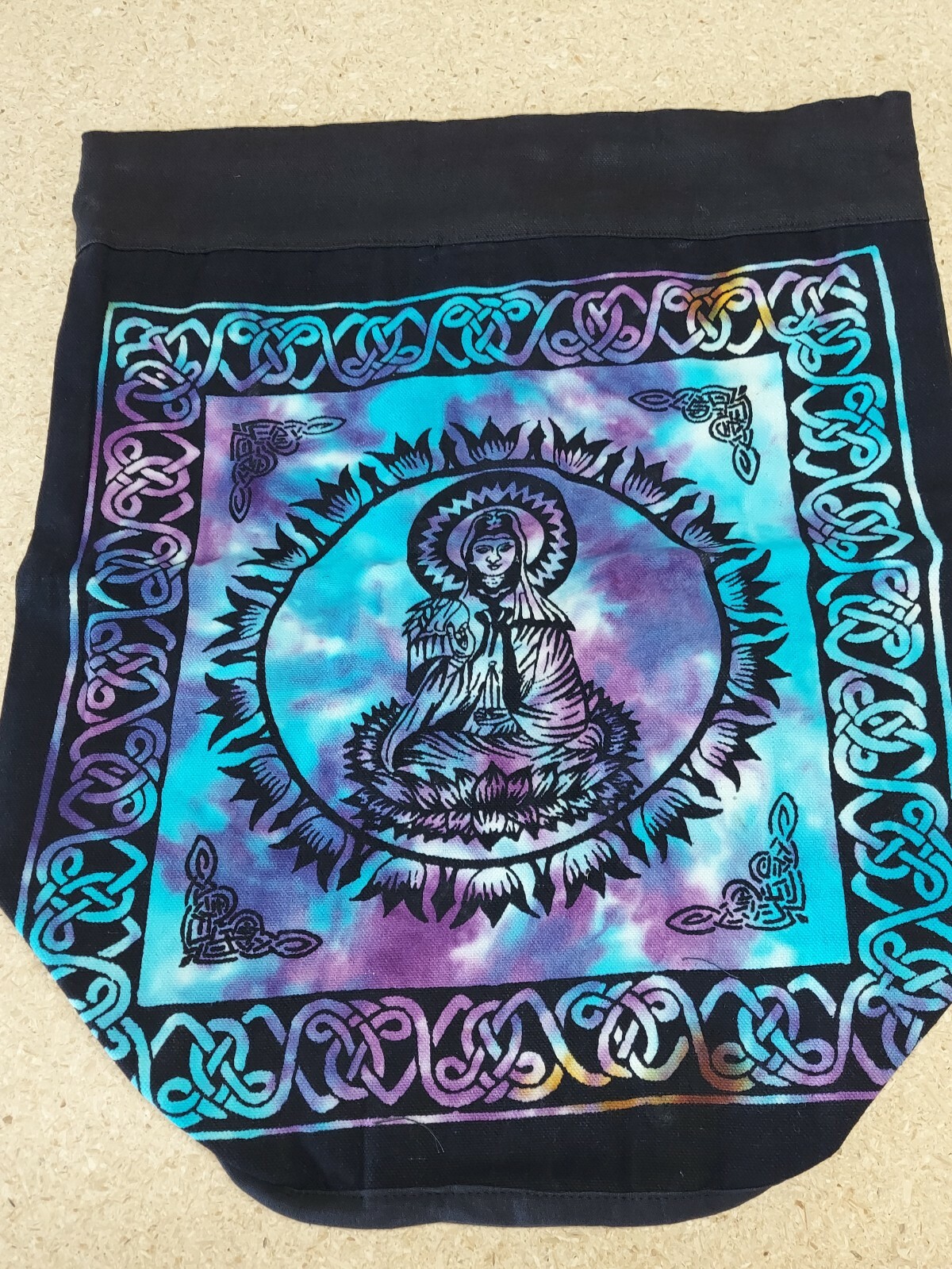 Buddha Spirit Prayer Back Pack Bag (C) – Brand NEW – thick material 18″ H – 12″