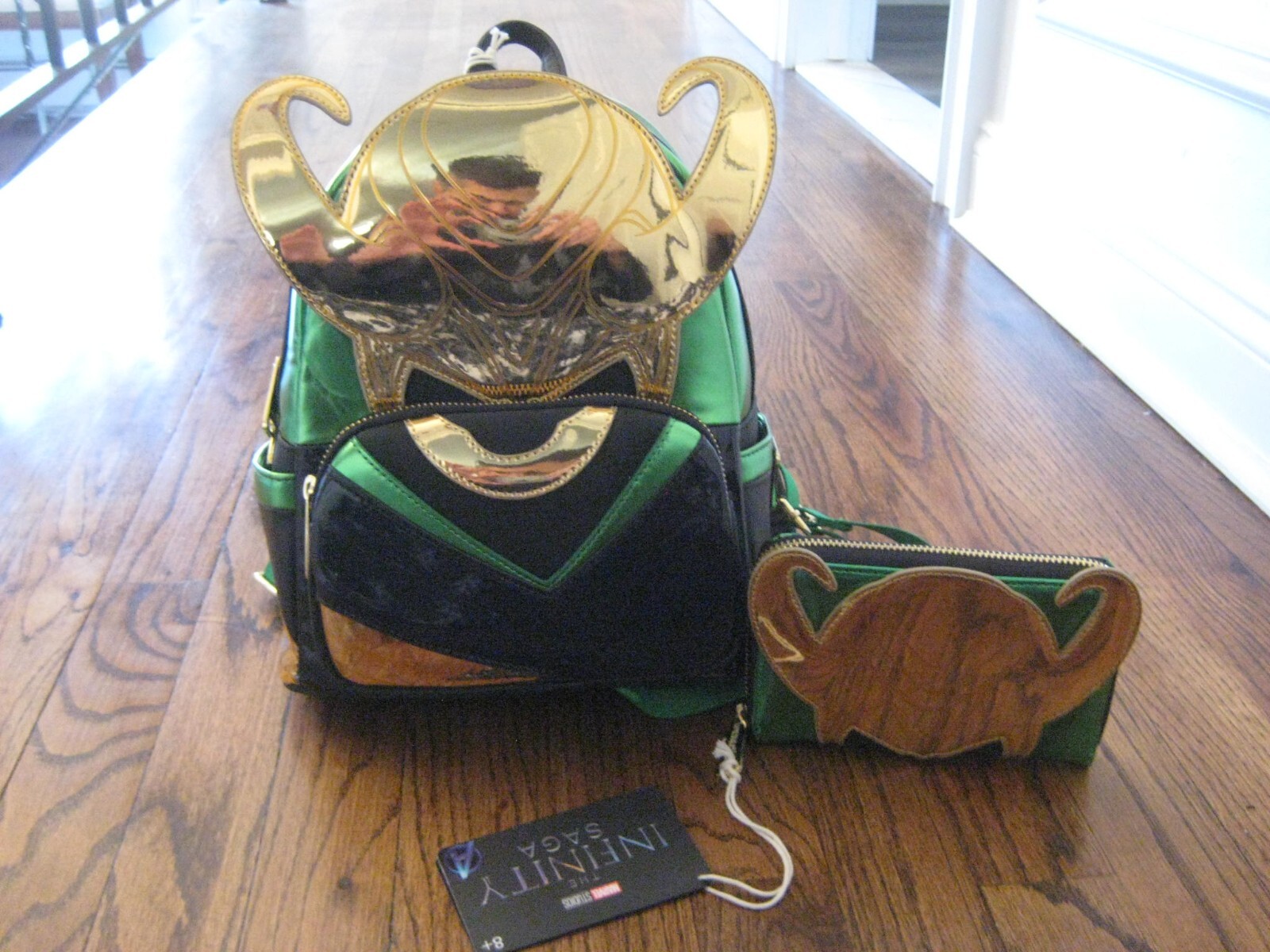 Loungefly Marvel Shine Loki Mini Backpack and Wallet Set! The Infinity Saga