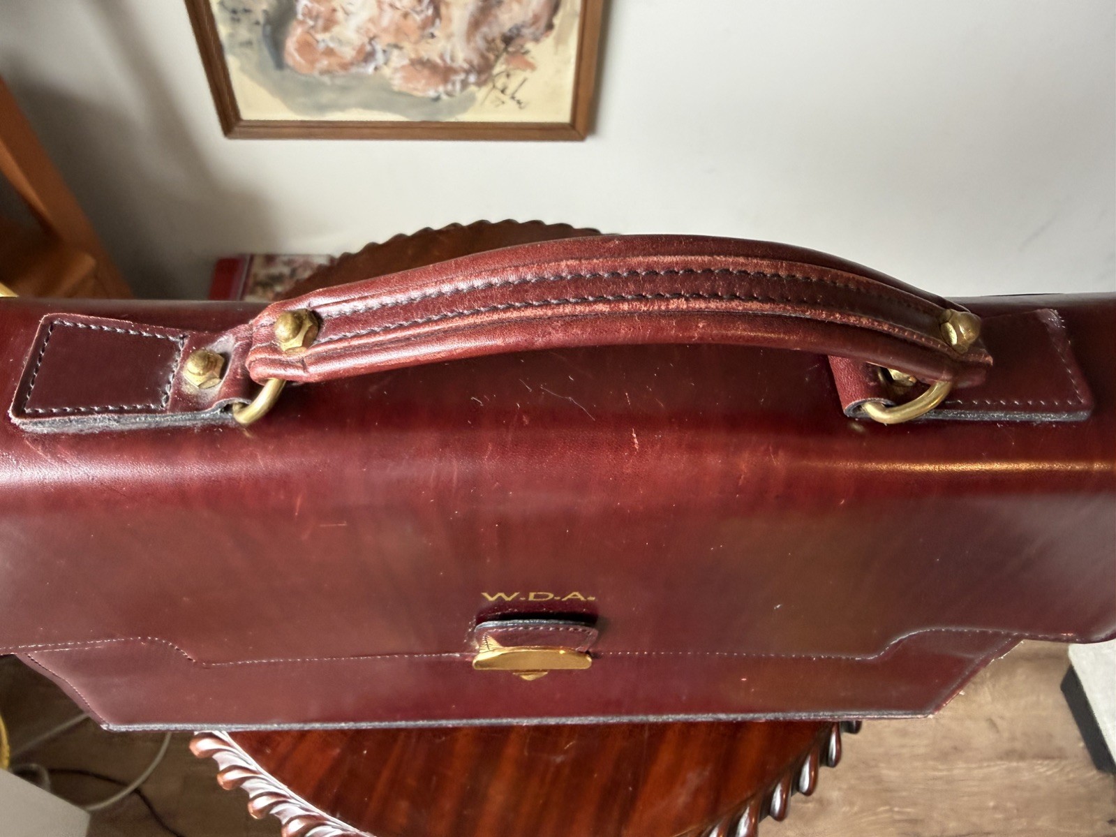 SCHLESINGER BROTHERS Cordovan Heavy Leather Briefcase / Lawyer Bag – USA