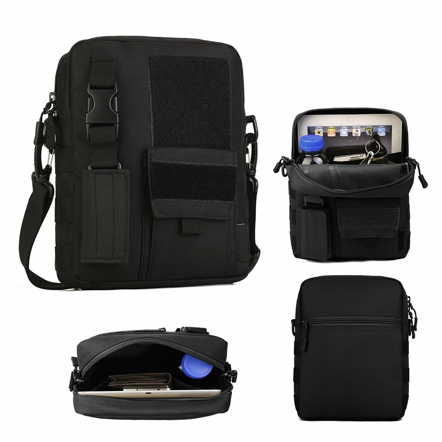 Tactical MOLLE Pouch Small Canvas Messenger Bag Small Sling Bag Crossbody Pack