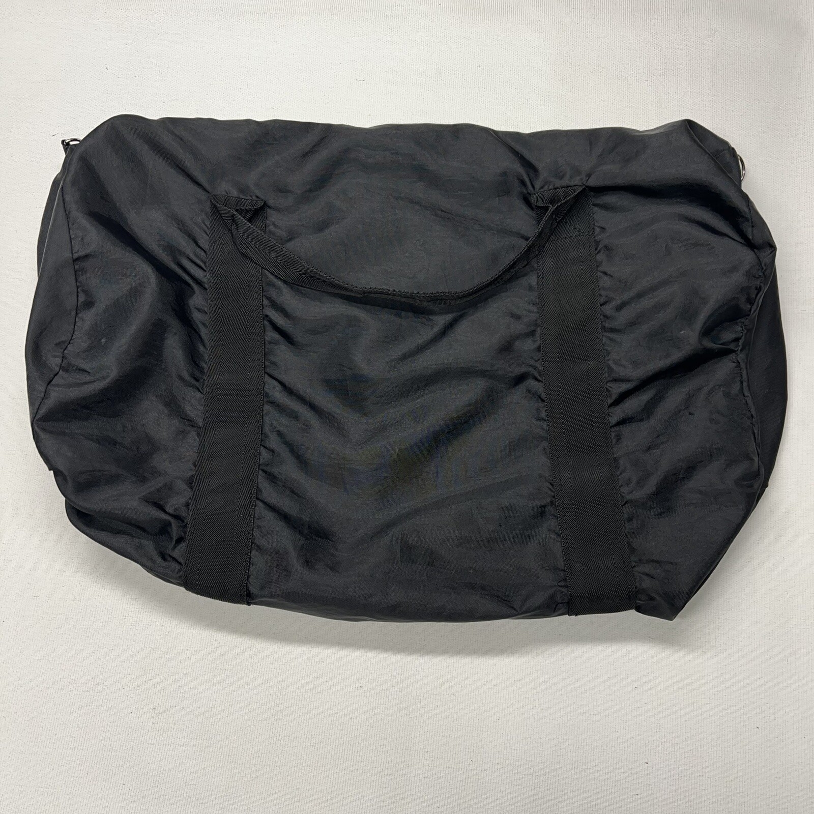 VTG Academy Broadway Bag Black Duffel Nylon Gym Travel Camping Zip Logo Y2K
