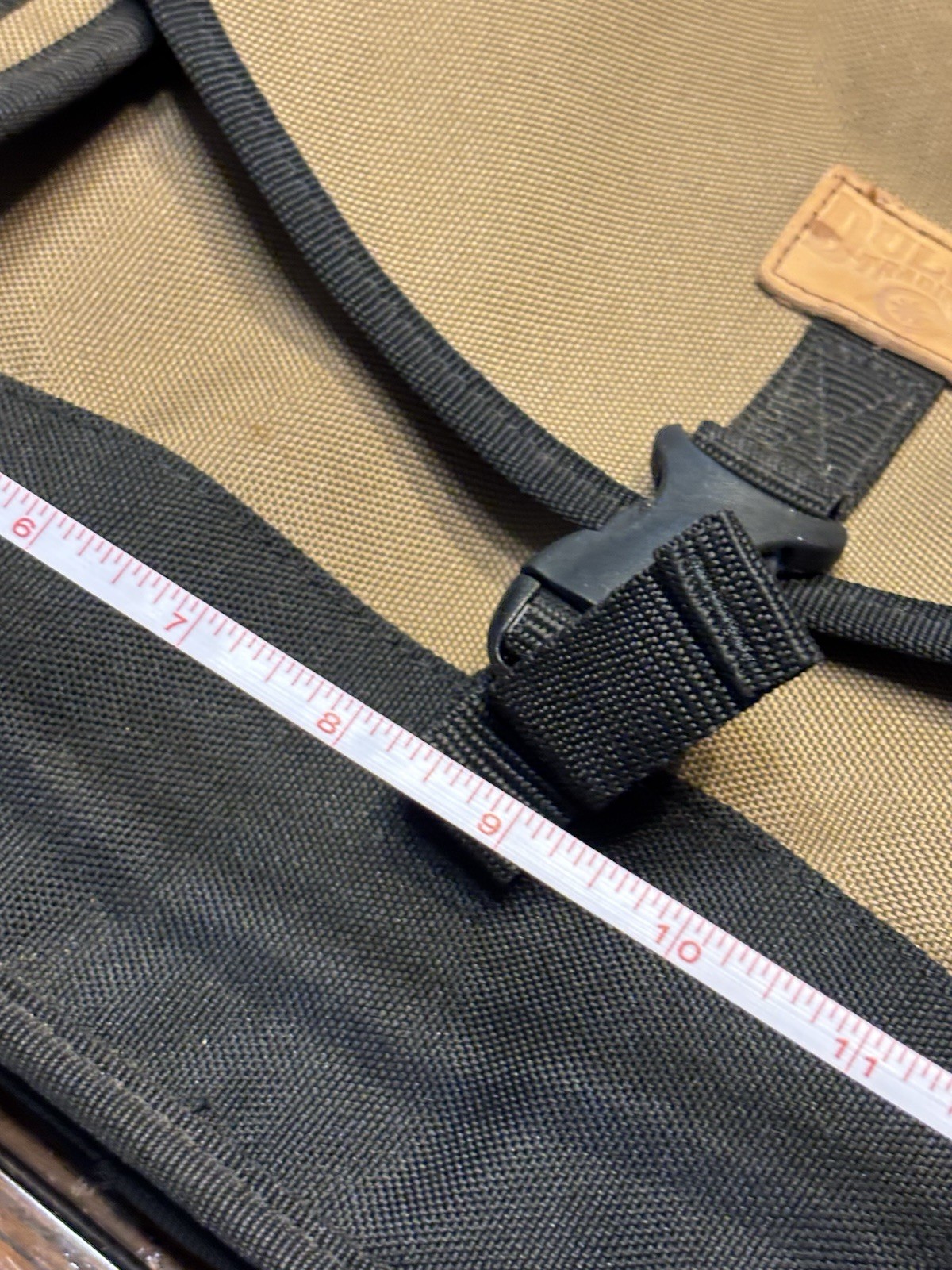 Duluth Trading Co. Briefcase/ Laptop Bag Black / Tan Canvas Multi Purpose Bag