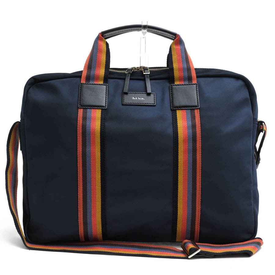 Import duty included for US buyers Paul Smith Nylon Webbing Business Bag Navy L