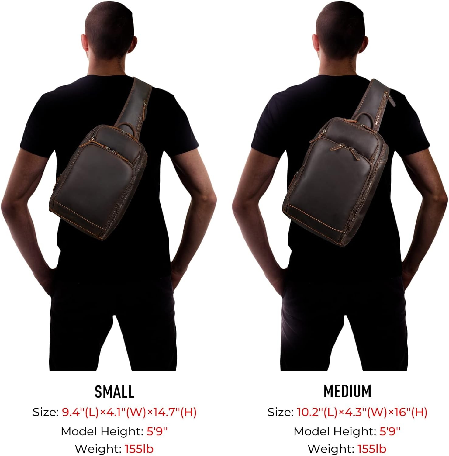 Polare Modern Style Sling Shoulder Bag Men Italian Leather