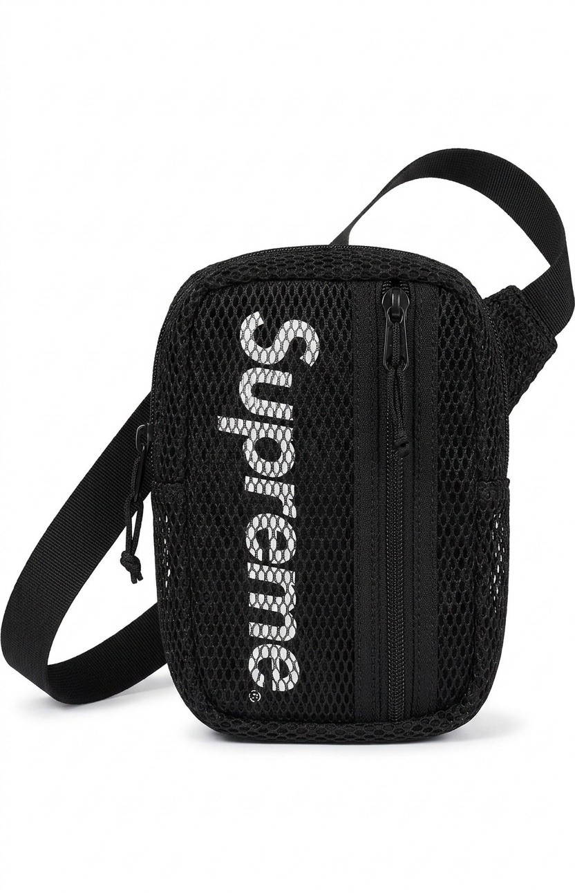 Black Supreme Mesh Shoulder Bag
