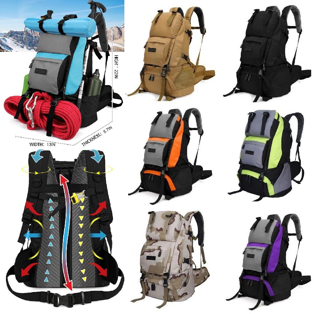 35L/70L/100L/130L Outdoor Tactical Backpack Rucksack Camping Hiking Bag Travel