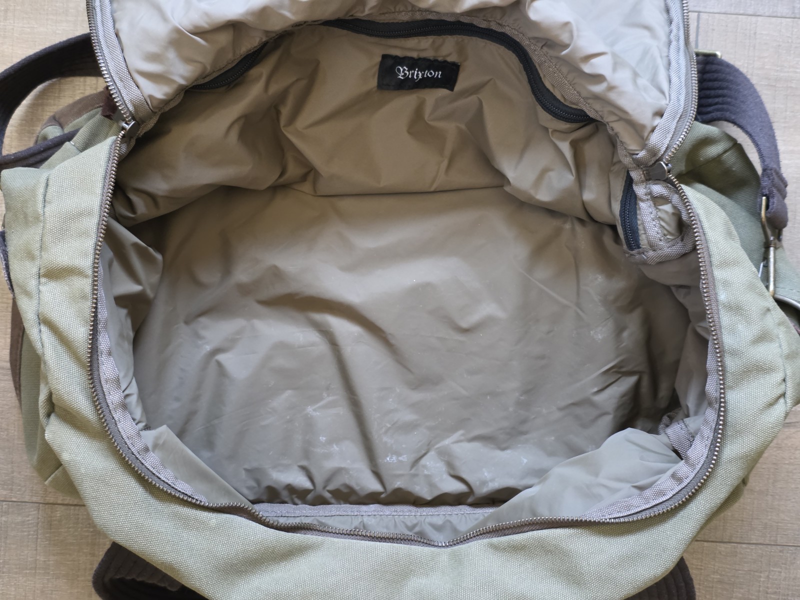Brixton Bixby Convertible Canvas Duffle/Backpack 100% Cotton Canvas Brown