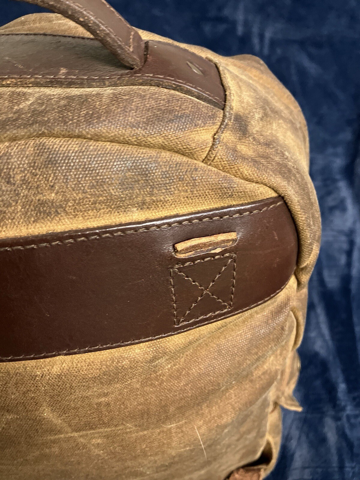Mission Mercantile Backpack Waxed Canvas Leather Large Laptop Day Bag ISSUES