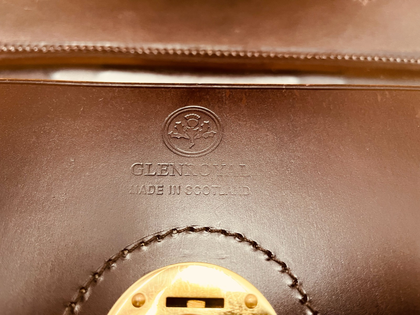 GLENROYAL Dark Brown Bridle Leather Briefcase / Portfolio / Satchel – SCOTLAND