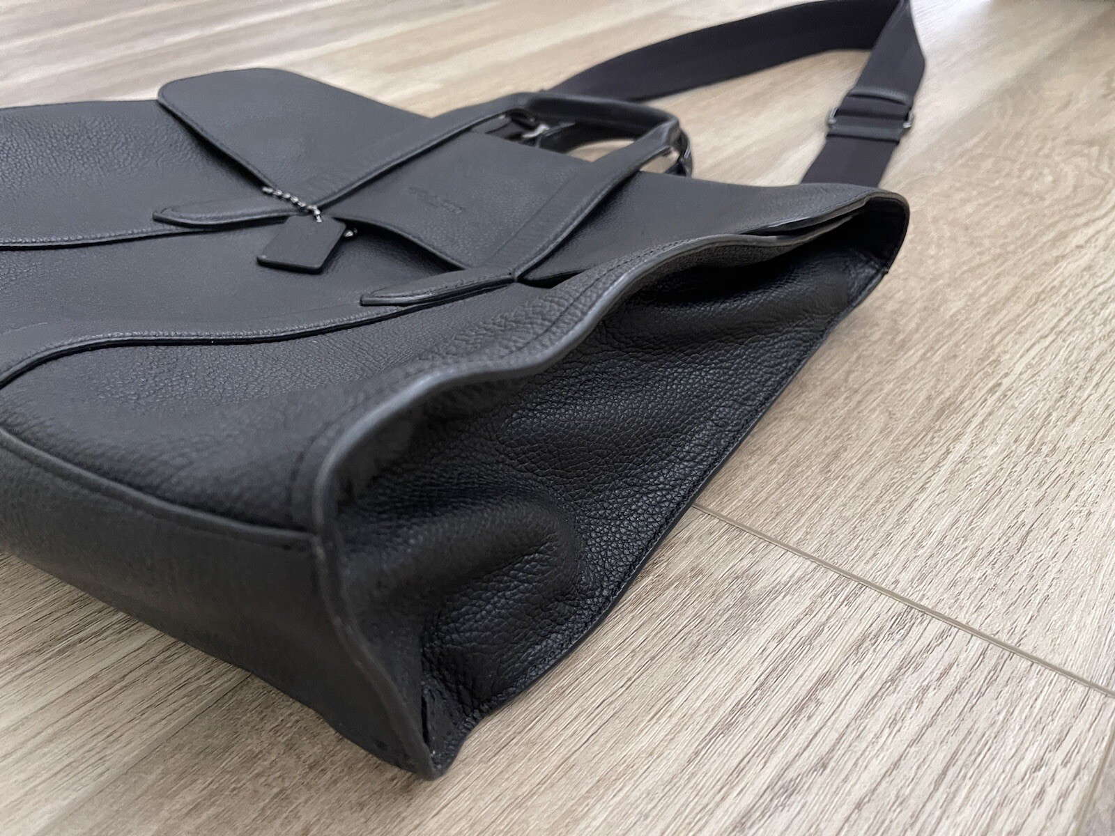 Coach 58097 Metropolitan Portfolio Briefcase, Pebbled Leather, Black, BEAUTIFUL!