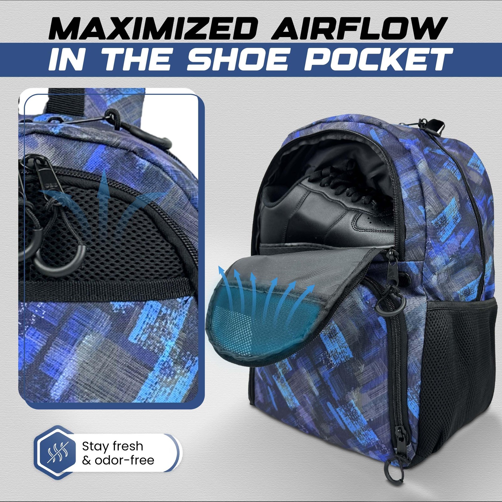 Multi-Sport Backpack with Pump – Soccer & Basketball Bag, Separate /Shoe Comp…