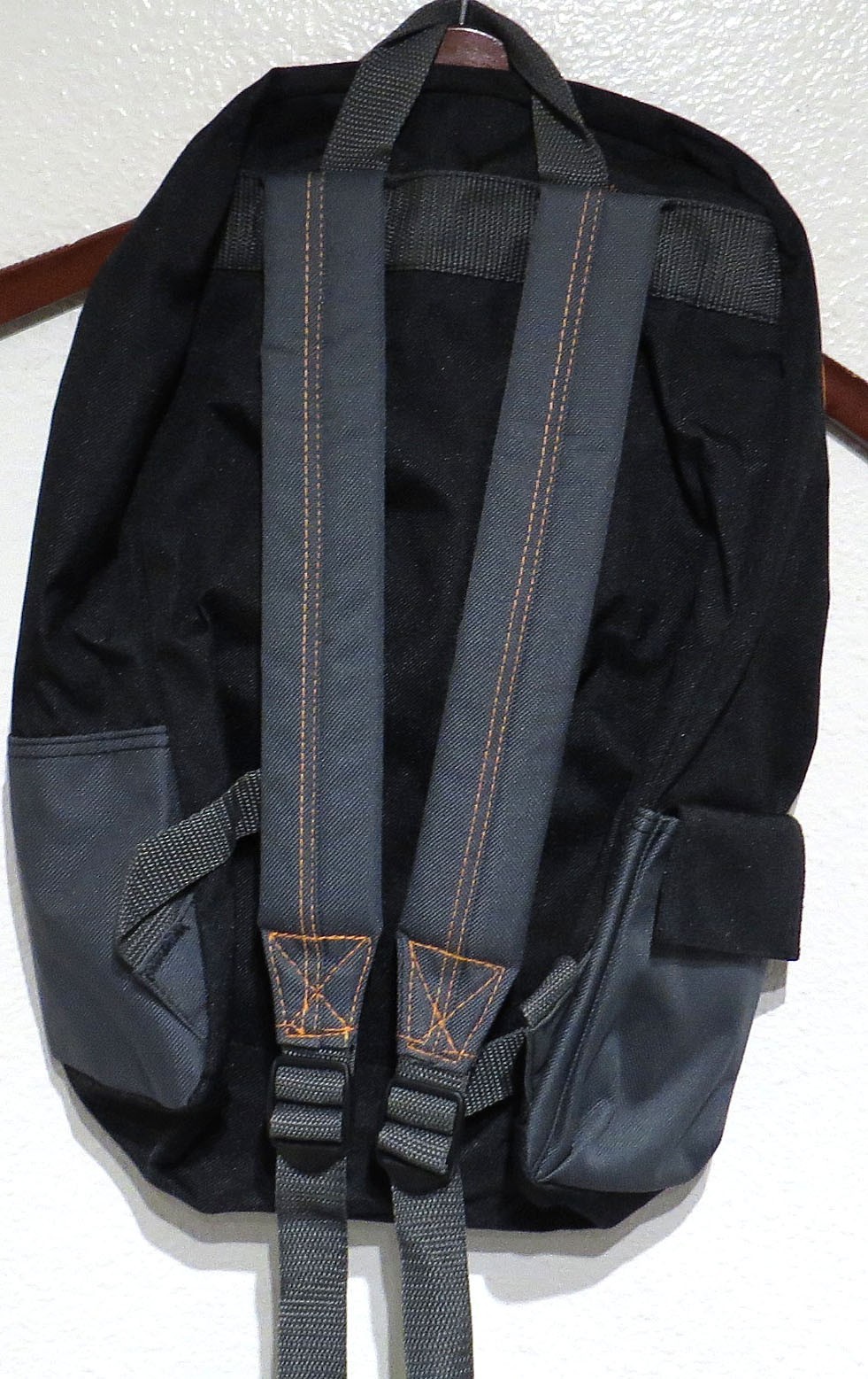 Bell GRAY ORANGE BACKPACK w/ Clear Plastic Pouch Zip Cycling Racing Motorsports