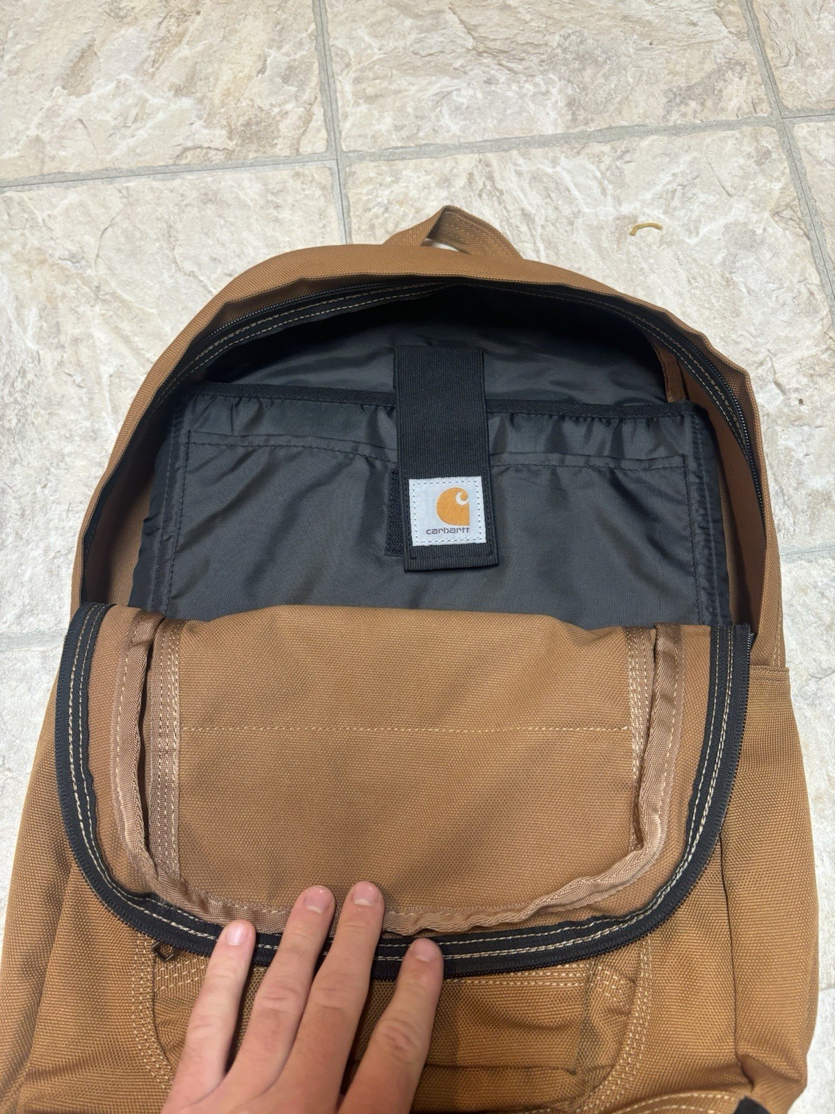 CARHARTT Legacy Deluxe Work Pack Backpack Brown Duck EUC