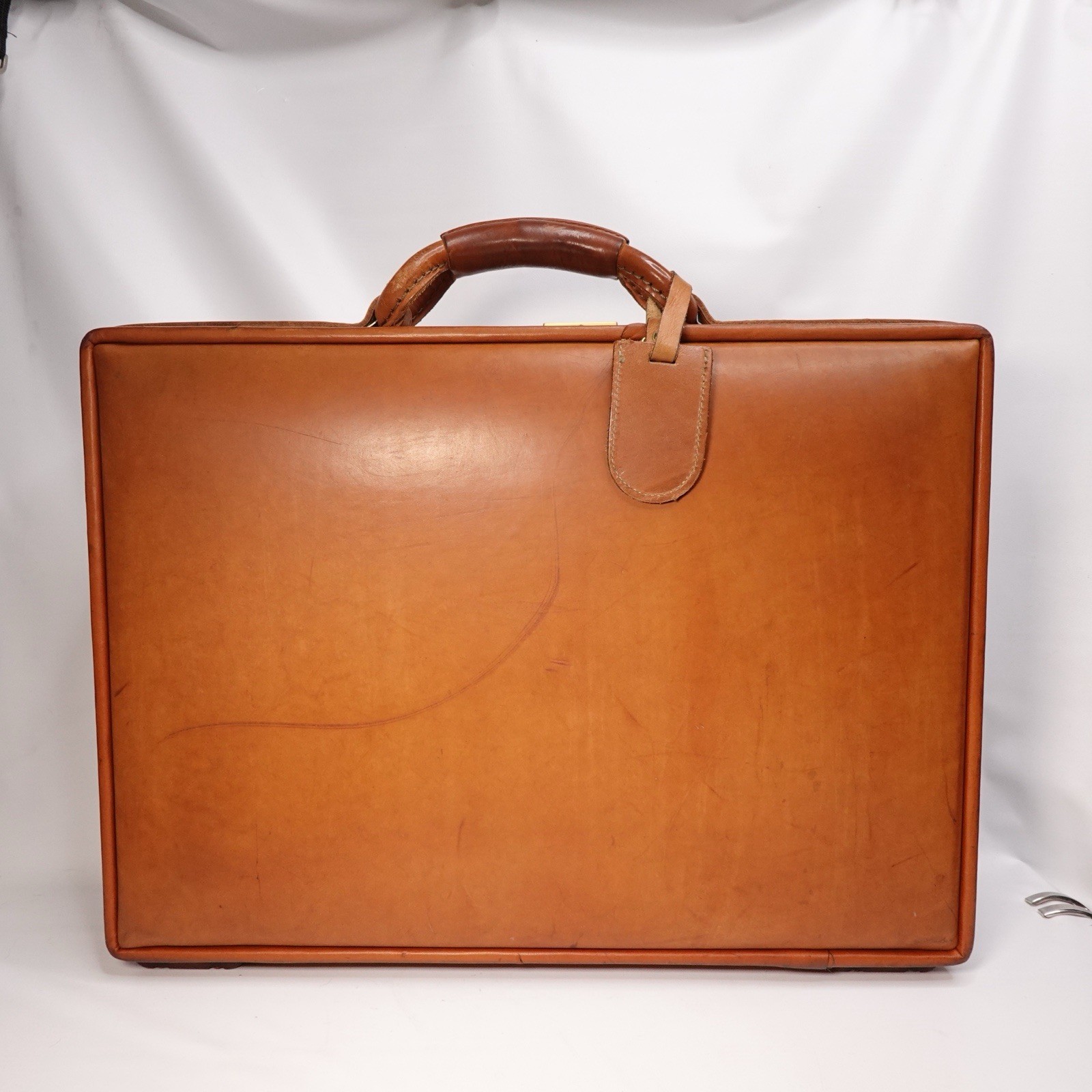 Vintage Hartmann Tan/Brown Full Grain Leather Attache Case Briefcase Belted