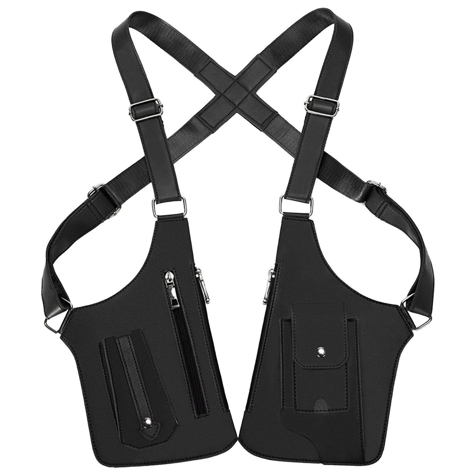 1Pcs Men Double Shoulder Armpit Bag Adjustable Shoulder Straps Bag Sports Bag