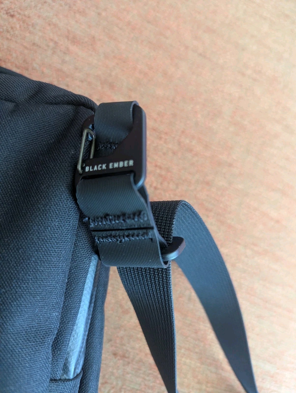 BLACK EMBER Shoulder Bag Kompak Men Nylon Bag with Key Jet-Black NWOT