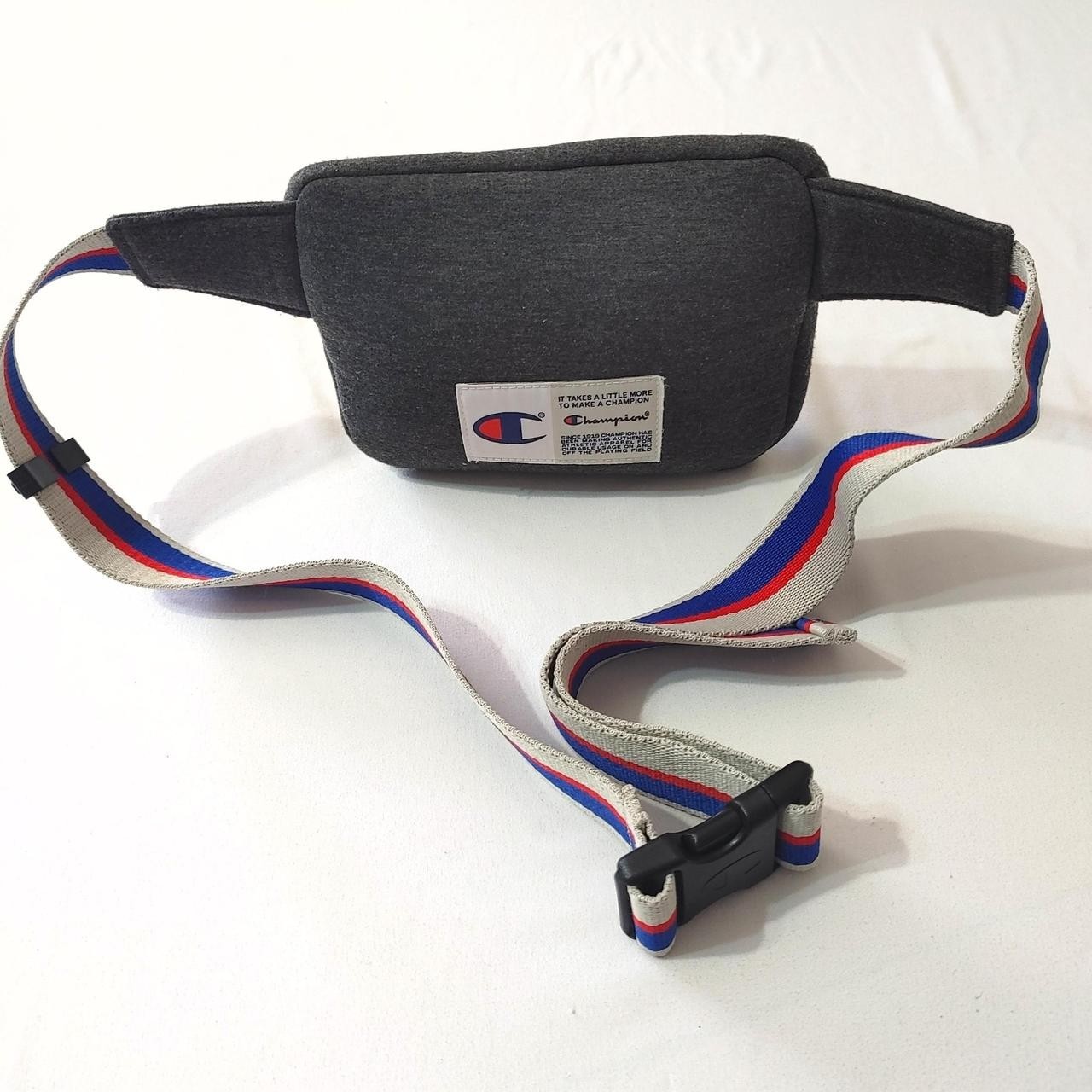 Champion Attribute Gray Belt Bag Crossbody Fanny Pack Unisex Adjustable Strap