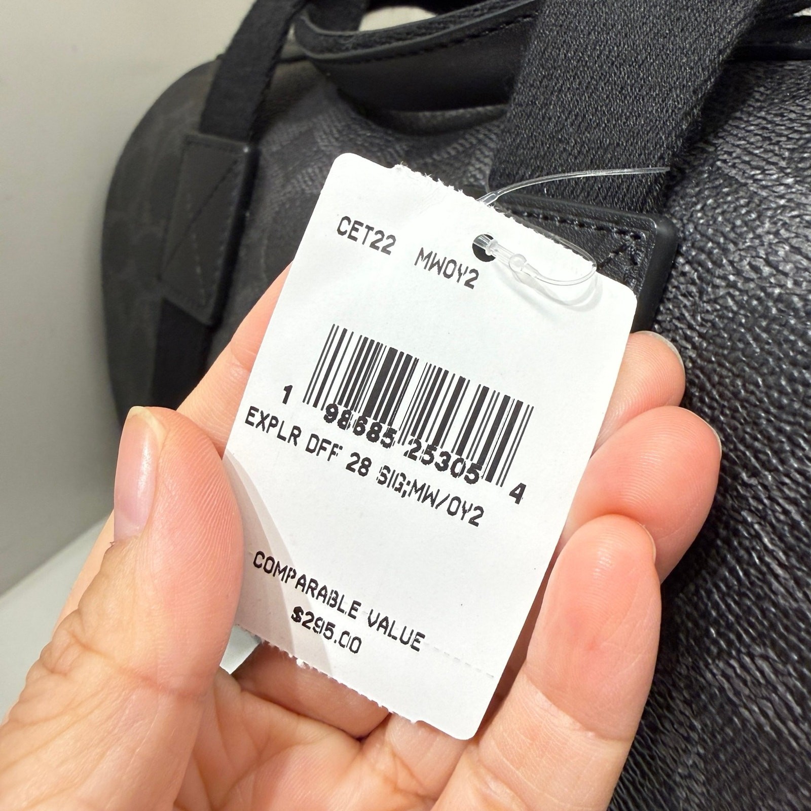 Coach Explorer Duffle Bag 28 Signature Canvas CET22 Matte Black/Black Signature