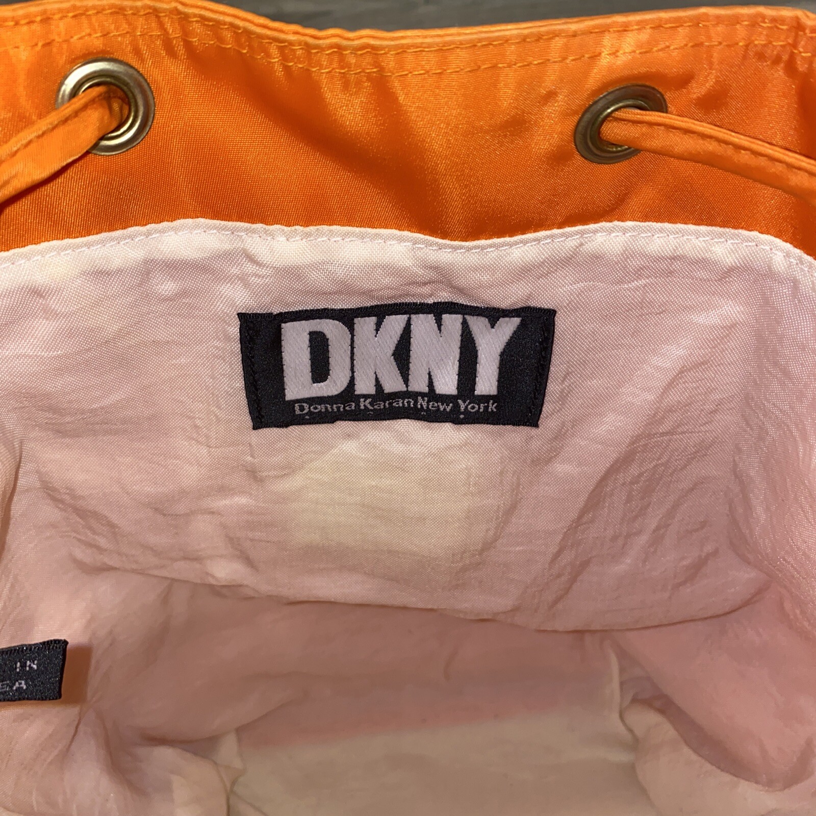 Vintage Y2K DKNY Orange Backpack