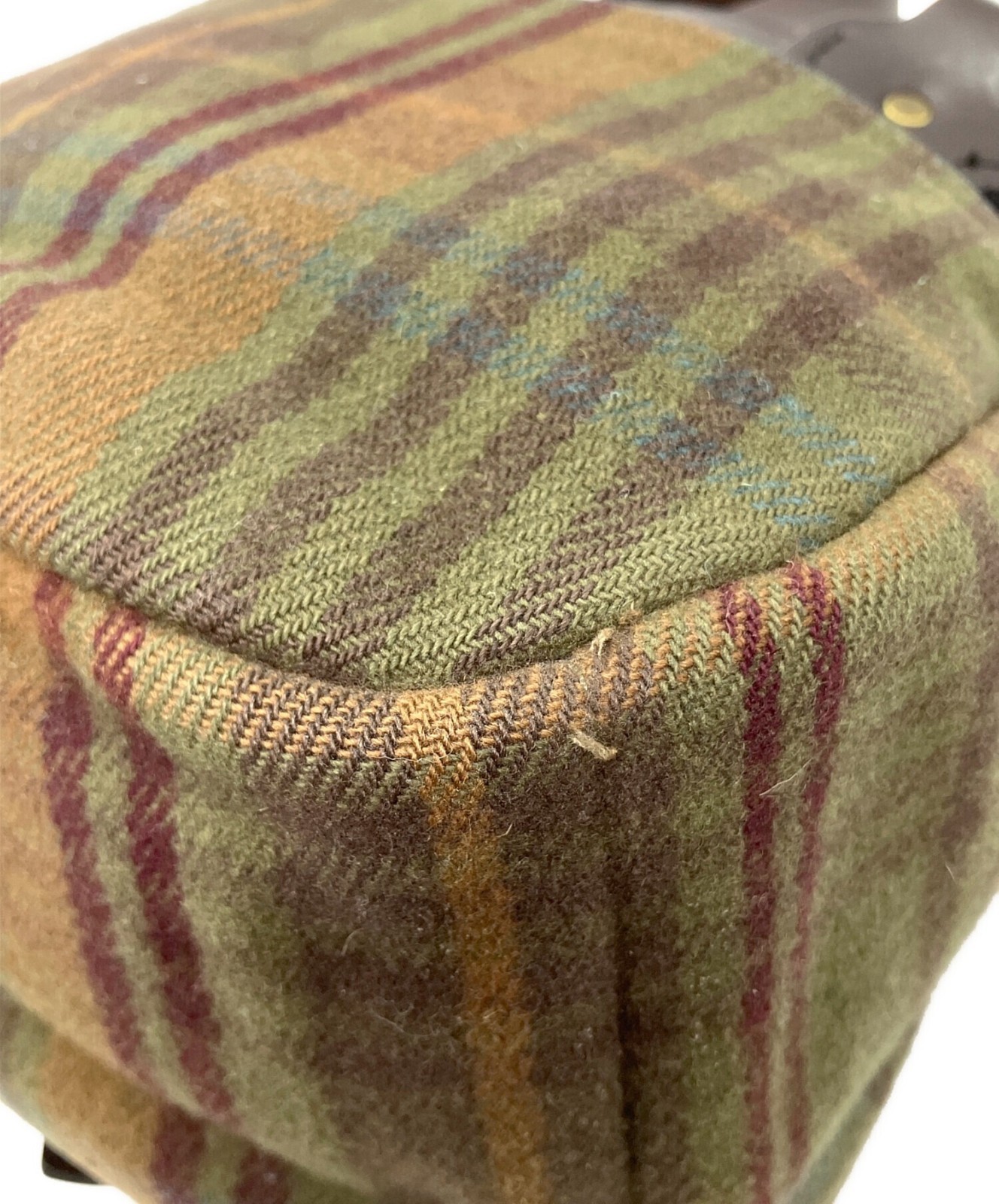 FILSON Wool Shoulder Bag Green Brown Check USA – Used Slight Wear