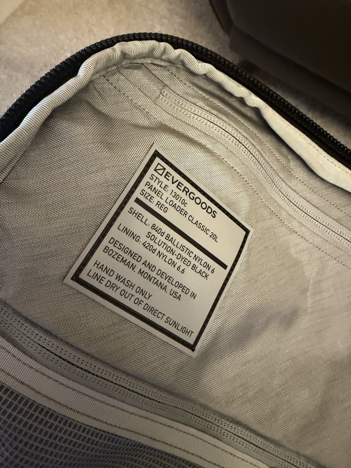 Evergoods Panel Loader Classic Backpack PLC20 20L Regular Black 2022 Sty 13010C